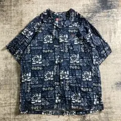 ポロラルフローレン 和柄 総柄 オープンカラーシャツ アロハ ブラック