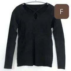♥セール♥ 新品未使用 クロスネック 伸縮性抜群◎ フリー ブラック F21