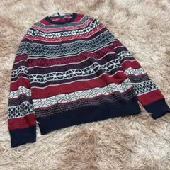 H&M DIVIDED（XS）ノルディック柄 ニット セーター 長袖 メンズ