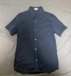 EZ by Zegna ネイビー 半袖シャツ L