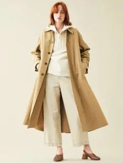 【MACPHEE】　コットンポリエステル ステンカラーコート