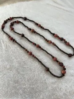ウッドビーズ ロングネックレス ヴィンテージ