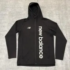 NEW BALANCE フーディー ロゴジッパー ブラック ニューバランス