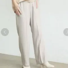 [LOWRYS FARM] センタープレスフレアパンツ　綺麗め　L シンプル