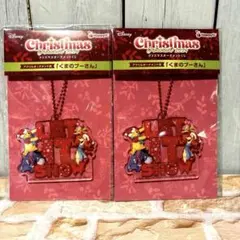 ディズニークリスマスオーナメントHappyくじくまのプーさんアクリルキーホルダー