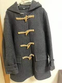 ウール80％ ダッフルコート グレー Mサイズ 冬コート