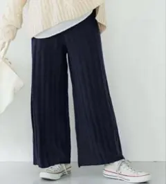 coca ニットパンツ　ネイビー