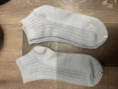 2点セット　ケーブル編みソックス