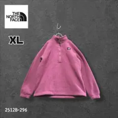 ★海外限定　ノースフェイス　ハーフジップ　フリース　プルオーバー　ピンク　XL