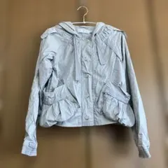 adidas フード付ブルゾンS グレー　ジャンパー　ステラマッカートニー