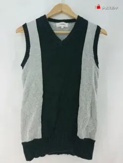 TOMMY ニットベスト Vネック ブラック グレー Sサイズ メンズ ◾️