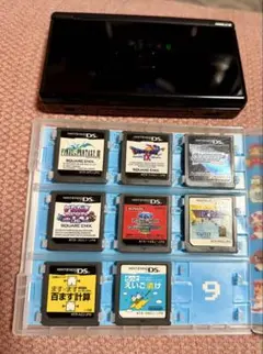 ニンテンドーDS Lite 本体 ブラック ＋ ソフト8本まとめ売り 動作確認済