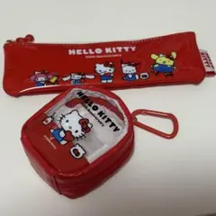 ハローキティ(50周年記念グッズ) ポーチ 2点セット(おまけ付き)