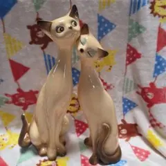 昭和レトロ 木彫りシャム猫 オブジェ 2体セット 昭和レトロ 木彫りシャム猫 オブジェ 2体セット - メルカリ
