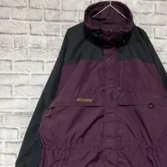 コロンビア　マウンテンパーカー　パープルXL ロゴ刺繍アウトドア0217