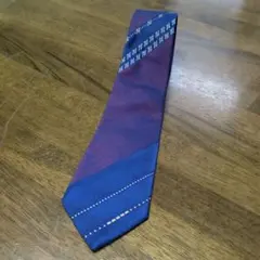 ネクタイ 幾何学模様【送料無料】リメイク 手芸 ブルー系