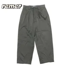remer リメール　タックワイドパンツ　ブラウン　古着　Lサイズ　スラックス