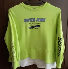 SISTER JENNI 蛍光グリーン トレーナー　130