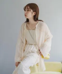 Kastane カットレースカーディガン