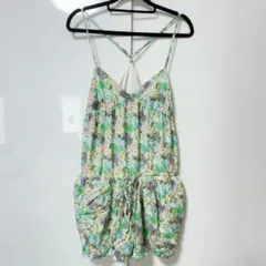 花柄 コンビネゾン オールインワン サロペット　パンツ ボトムス