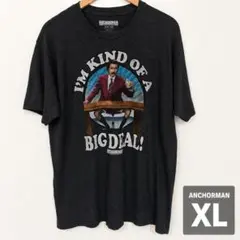 ANCHORMAN アンカーマン 映画Tシャツ XL ロンバーガンディ 黒 古着