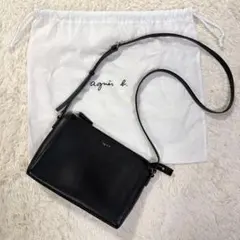 agnes b【美品】サフィアーノレザー 2way ブリーフケース ブラック