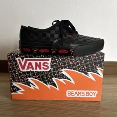 VANS × BEAMS BOY ブラックチェッカー 23cm