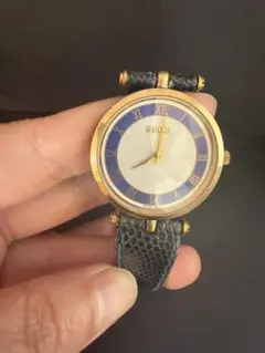 美品 稼動 GUCCI グッチ 2040L レディース腕時計 グリーン ゴールド