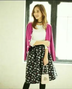 デビュードフィオレ　レッセパッセ　ヴィンテージジャガードフンワリスカート　花柄