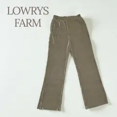 ★ローリーズファーム★リラックスパンツ プリーツ 光沢 薄手 ウエストゴム