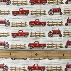 プリント生地　moda トラック　トラクター　 110×60cm