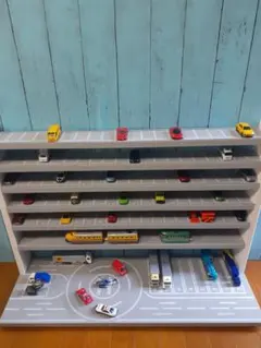 pinkfreak様専用　8段130台最新版自作トミカプラレール収納棚ロータリー