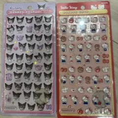 【2枚セット】正規品　ボンボンドロップシールミニ　ハローキティ　クロミ