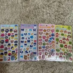 3Dステッカーシール　硬いシール　4枚セット　たまごっち