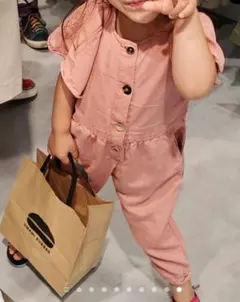 Zara ピンクオーバーオール 2/3歳
