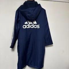 adidas アディダス 裏ボア ベンチコート ロング160 ネイビー