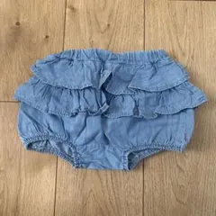 デニムブルー フリル付き ボトムス