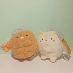 すみっコぐらし　ゴム紐付きマスコット　ねこ　　　とんかつ