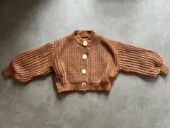 【新品】オレンジ ニット カーディガン