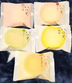 ①いのち　白桃　りんご　めろん　れもん　杏仁みかん　カスタードケーキのサムネイル