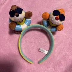 ディズニー キャラクターカチューシャ チップとデール スイスイサマー