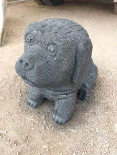 おかえり石柱 ケロちゃん 手作り 御影石 玄関先セット品 - メルカリ