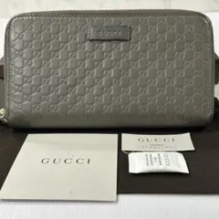 新品同様‼️ グッチ　GUCCI 財布　長財布　マイクロGG ラウンドファスナー