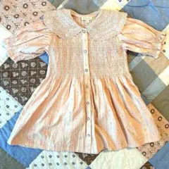 8y 韓国限定　bonjour diary チュニックドレス　ピンク