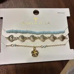 【新品未使用】ブレスレット3本セット　ビーズ　貝殻