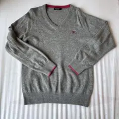 BLACK LABEL BURBERRY Vネックニット グレーのサムネイル