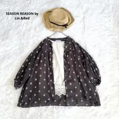 SEASON REASON by Lin.&Red ドット柄ブラウス LL