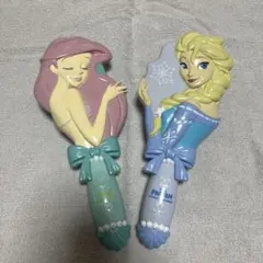 ディズニー ヘアブラシ アリエル エルサ 2本セット