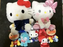 サンリオ・アンパンマン ぬいぐるみ7点セット（ハンギョドン40周年・キティ他）