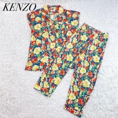 美品✨KENZO ケンゾー　花柄 セットアップ 半袖　トップス　パンツ　M